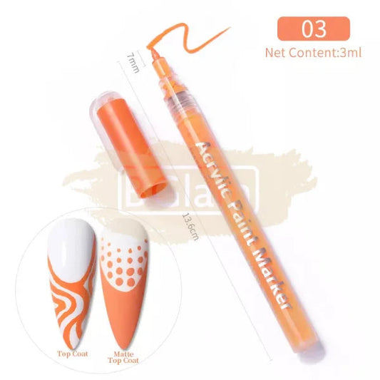 Acrylic Paint Marker Pen - Pastel 03 Orange Nail Accessories