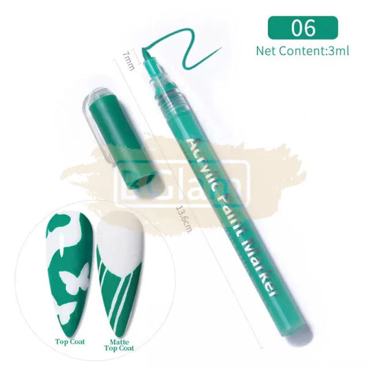 Acrylic Paint Marker Pen - Pastel 06 Shamrock Nail Accessories