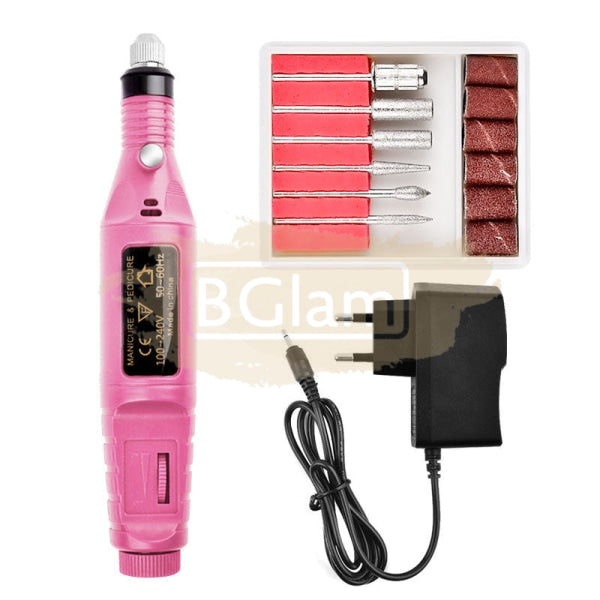 Portable Electric Nail Drill Machine 20 000 Rpm Pink