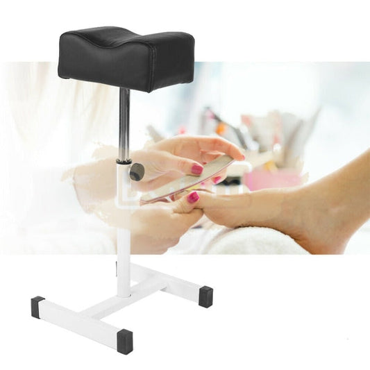 Height Adjustable Pedicure Foot Stool - Black & White