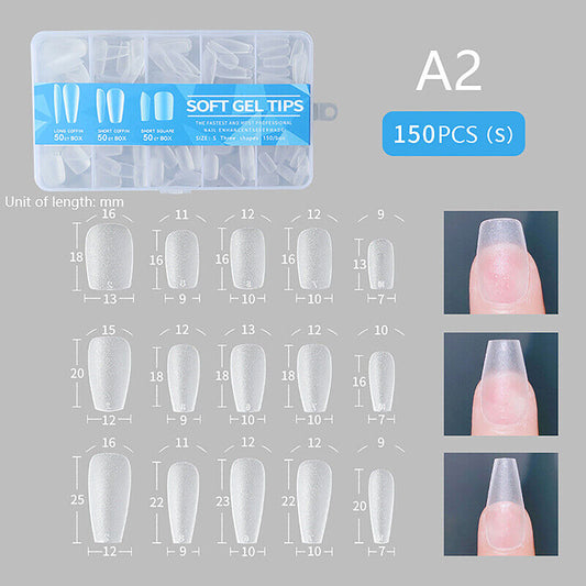 Capsule américaine en gel souple à couverture complète transparents | Style mixte | Taille S Boîte Bleue | 150 conseils