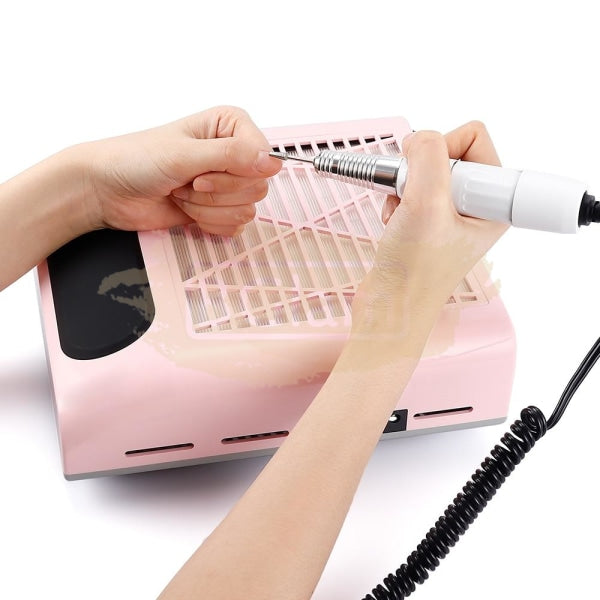 Professional Nail Dust Collector With Hand Cushion 80W - White