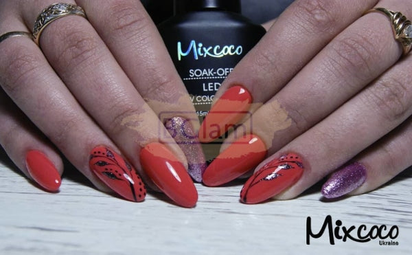 Mixcoco Soak-Off Gel Polish 7.5Ml - Red 016 (Smc 030) Nail