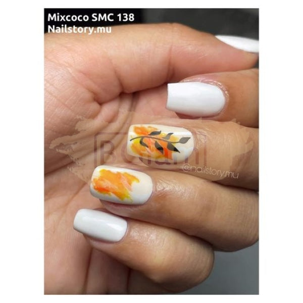 Mixcoco Soak-Off Gel Polish 15Ml - Cream Grey 216 (Smc 138 White) Nail