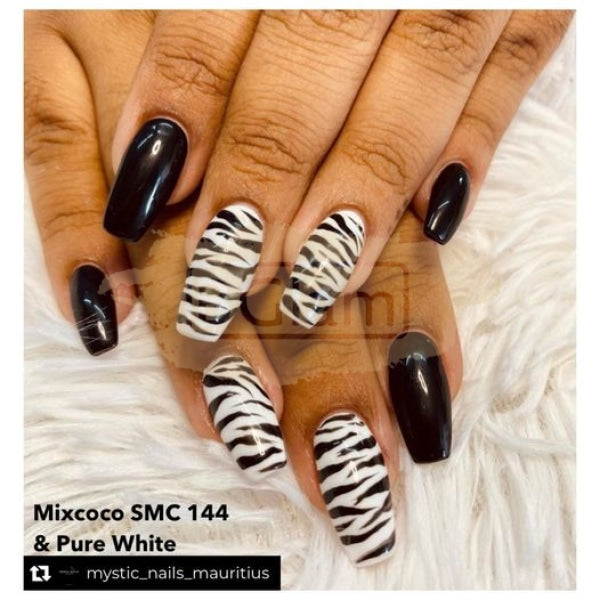 Mixcoco Soak-Off Gel Polish 15Ml - Cream Grey 221 (Smc 144 Black) Nail