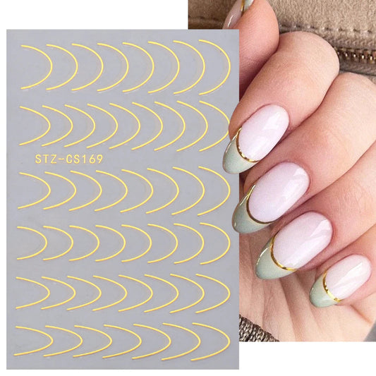 Nail Sticker Stz-Cs169 Gold Stickers