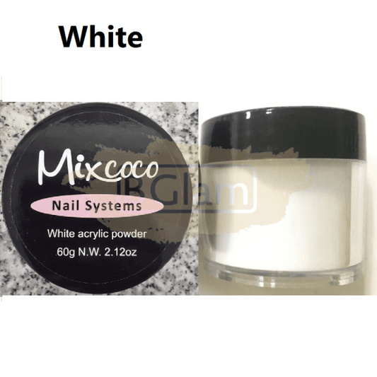 Mixcoco Acrylic Powder (60G) Available In 4 Colors White Gel Nail Polish