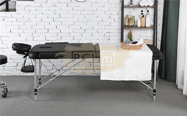 Portable Massage Spa Bed With Metal Legs - Black